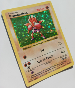 Hitmonchan Pokemon Card Shadowless Holo 7/102 Base Set Rare Vintage 1999 MP - Image 3