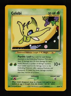 Celebi 16/64 Unlimited Rare Neo Revelation Pokemon Cards - Image 1