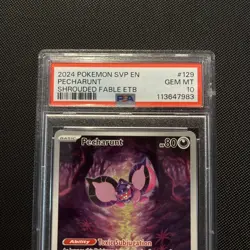 2024 POKEMON SVP EN-SV BLACK STAR PROMO #129 PECHARUNT PSA 10 - Image 2