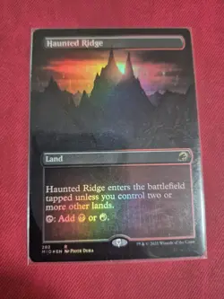 1x Foil Haunted Ridge (282) Borderless Innistrad Midnight Hunt NM MTG Magic x1 - Image 1