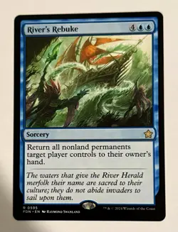 River's Rebuke 0595 | Magic the Gathering MTG | Foundations | Rare | NM - Image 1