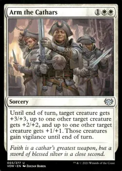 Arm the Cathars 003/277 Innistrad: Crimson Vow MTG Magic the Gathering card - Image 1