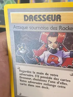 CARTE POKEMON ATTAQUE SOURNOISE DES ROCKET 72/82 FR RARE TEAM ROCKET - TBE/EXC - Image 2
