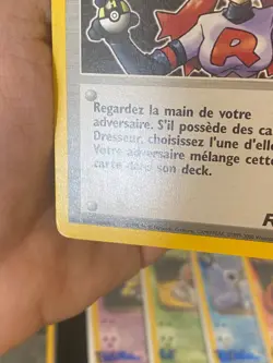 CARTE POKEMON ATTAQUE SOURNOISE DES ROCKET 72/82 FR RARE TEAM ROCKET - TBE/EXC - Image 5