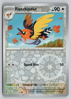 FLETCHINDER 122/142 COMMON STELLAR CROWN POKEMON REVERSE HOLO NM - Image 1