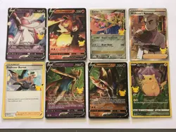 Lot 8 Promo 25th anniversary POKEMON US Dracaufeu Zacian Nymphali - Image 1