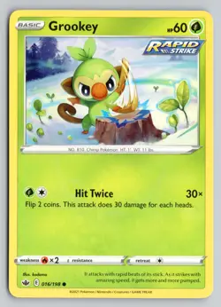 GROOKEY 016/198 COMMON CHILLING REIGN POKEMON NM - Image 1