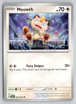 MEOWTH 048/064 COMMON SHROUDED FABLE POKEMON NM - Image 1