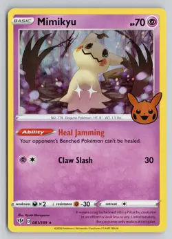 MIMIKYU 081/189 HOLO PROMO TRICK OR TRADE BOOSTER POKEMON NM - Image 1