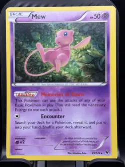 Pokemon TCG - Mew 29/124 Holo Rare - XY Fates Collide - NM - Image 1
