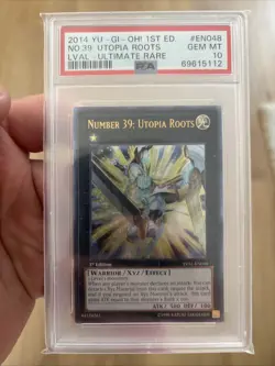 Number 39: Utopia Roots LVAL-EN048 - Ultimate Rare PSA 10- 1st Edition Yugioh - Image 1