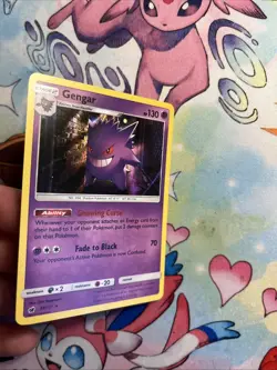 Pokemon Gengar 38/111 Crimson Invasion Sun Moon Reverse Holo Card LP Condition - Image 3