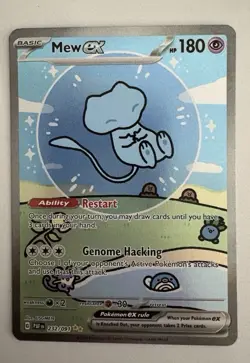 Pokemon TCG Mew ex 232/091 SV Paldean Fates SIR Full Art Holo English - Image 1