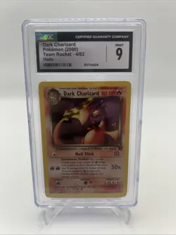2000 Pokemon TCG Team Rocket Dark Charizard 4/82 Holo Rare CGC 9 WOTC Unlimited - Image 1