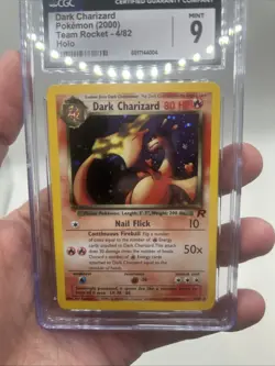 2000 Pokemon TCG Team Rocket Dark Charizard 4/82 Holo Rare CGC 9 WOTC Unlimited - Image 4