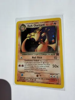 Dark Charizard 4/82 Team Rocket Unlimited Holo Rare 80 HP English 2000 WotC - Image 2