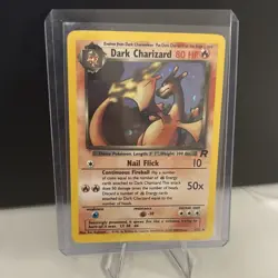 WoTC Pokemon Team Rocket Dark Charizard 4/82 Holo Rare 80HP Eng 2000 Unlimited - Image 1