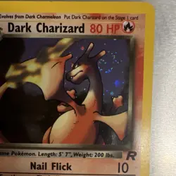 WoTC Pokemon Team Rocket Dark Charizard 4/82 Holo Rare 80HP Eng 2000 Unlimited - Image 3