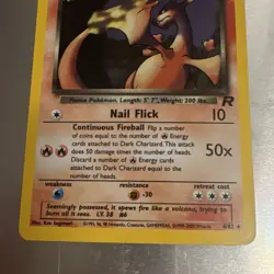 WoTC Pokemon Team Rocket Dark Charizard 4/82 Holo Rare 80HP Eng 2000 Unlimited - Image 5