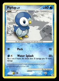 Piplup 93/130 Common Diamond & Pearl Pokemon Card - Image 2