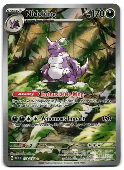 Nidoking 174/165 - 🌊 151 Illustration Rare Pokemon TCG 🖤 - LP - Image 1