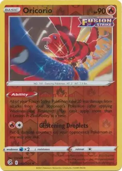 Pokemon TCG Fusion Strike - Oricorio 042/264 (Reverse Holo) - Image 1