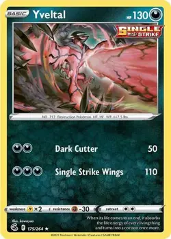 Pokemon TCG Fusion Strike - Yveltal 175/264 - Image 1