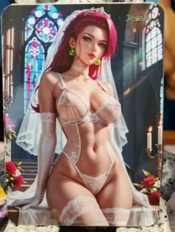 1/1 Only 1 Made Jessie Wedding Pokemon Spicy Topless Lonestar Customs Card - Image 1