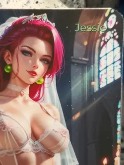 1/1 Only 1 Made Jessie Wedding Pokemon Spicy Topless Lonestar Customs Card - Image 3
