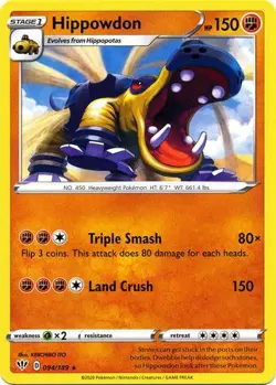 Pokemon TCG Darkness Ablaze - Hippowdon 094/189 - Image 1