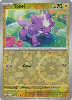 Pokemon TCG Scarlet & Violet - Toxel 071/198 (Reverse Holo) - Image 1