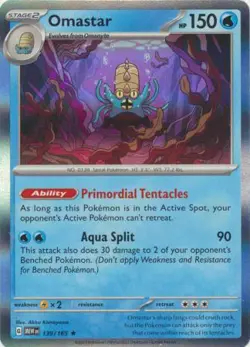 Pokemon TCG Scarlet & Violet 151 - Omastar 139/165 (Holo) - Image 1