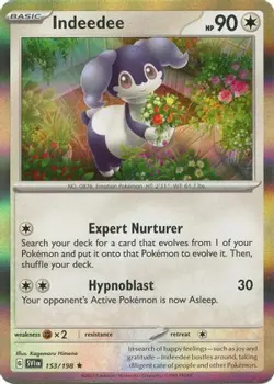Pokemon TCG Scarlet & Violet - Indeedee 153/198 (Holo) - Image 1