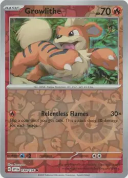 Pokemon TCG Scarlet & Violet - Growlithe 030/198 (Reverse Holo) - Image 1