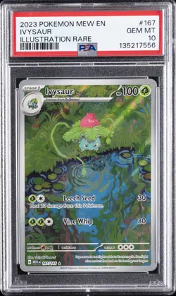 2023 POKEMON MEW EN-151 ILLUSTRATION RARE #167 IVYSAUR PSA 10 - Image 1