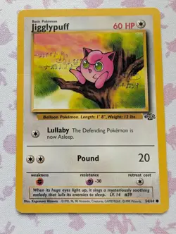Jigglypuff 54/64 WOTC Pokemon Card Vintage Jungle Set - Image 1