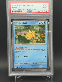 2025 Pokemon MEP Black Star Promos 007 Psyduck PSA 9 150571714 - Image 1