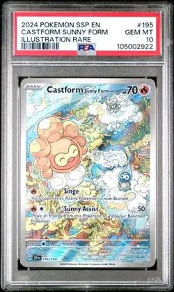 2024 POKEMON SSP EN-SURGING SPARKS #195 CASTFORM SUNNY FORM ILLUSTRATION RARE - Image 1