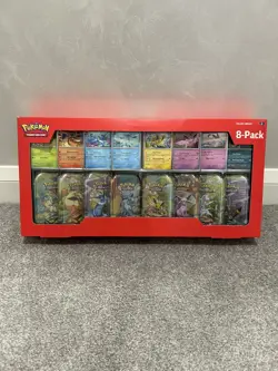 Pokemon TCG Costco Prismatic Evolutions 8-Pack Mini Tins Brand New Sealed - Image 1