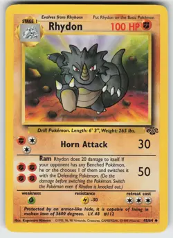 Rhydon Uncommon Jungle 45/64 Pokemon - Image 1