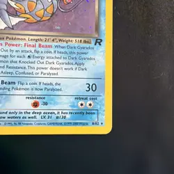 The Pokemon Company Pokemon TCG Dark Gyarados 8/82 Team Rocket Holo Rare HP - Image 4