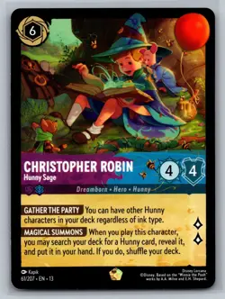 Attack of the Vine! Disney Lorcana Christopher Robin - Hunny Sage 61/207 NM - Image 1