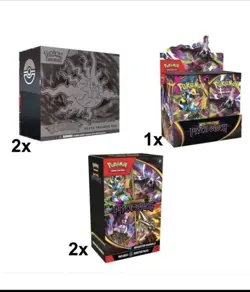 [PRESALE] Pokemon Center Pitch Black PC 2 ETB, 1 Booster Box, 2 Booster Bundles - Image 1
