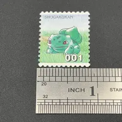 Bulbasaur Pokemon Stamp Card Shogakukan Nintendo Japanese TCG Vintage S115-50 - Image 2
