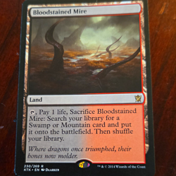 Wizards of the Coast MTG Bloodstained Mire KTK Rare Land 230/269 Eng 2014 - Image 1