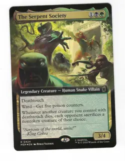 MTG: Marvels Superheroes - Serpent Society (Extended Art; Foil) - Rare - 424 -NM - Image 1
