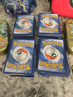 370 Pokemon Lot Of Cards With Case And Tins Read Description - Image 2