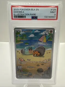 Pokemon Dwebble 129/086 Sv: Black Bolt Holo PSA 9 - Image 1