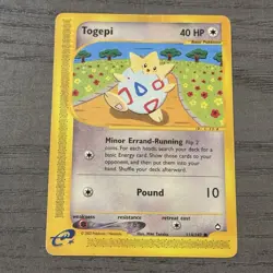 Pokemon Aquapolis 114/147 Togepi - Common 2002 DMG Damaged Condition - Image 1