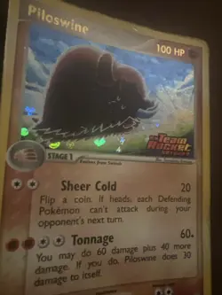 Piloswine 13/109 Holo Team Rocket Returns Pokemon Card 2004 heavily played - Image 2
